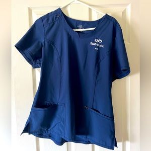 Large Cherokee Infinity SSM Navy Blue RN Scrub Top